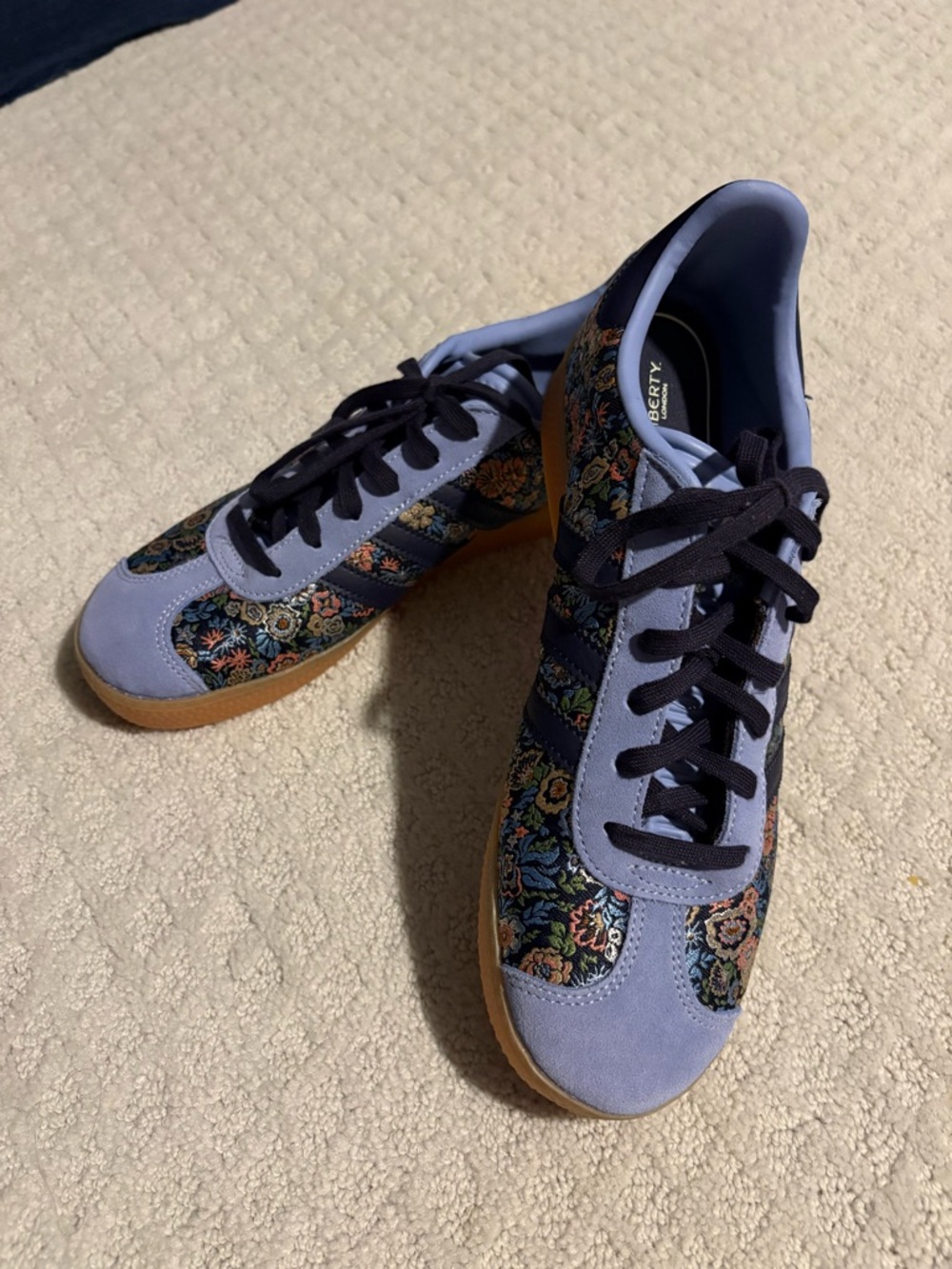 adidas Kids Sneakers Lavender Floral with Gum Sole